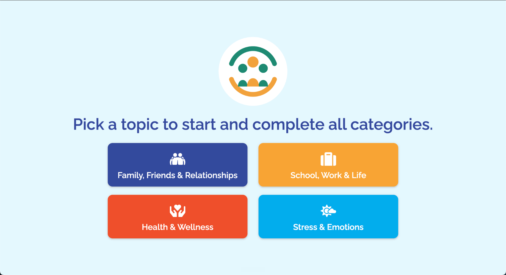 BridgeWell client intake screen with multi-language, trauma-informed questions